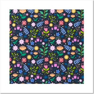 floral pattern Posters and Art